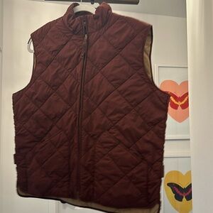 Red Quilted Mens Vest